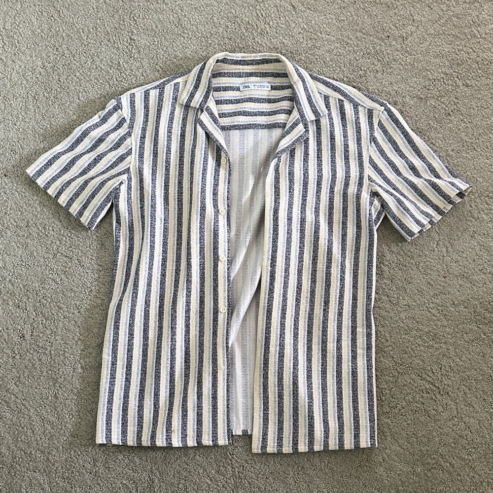 Zara Striped Short Sleeve Shirt
